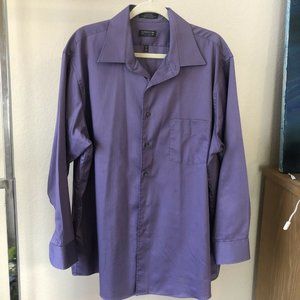 ARROW Classic Lilac Shirt  17 32/33  XL  NoWrinkle